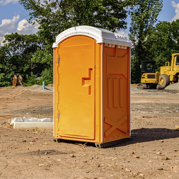 how often are the porta potties cleaned and serviced during a rental period in Calder